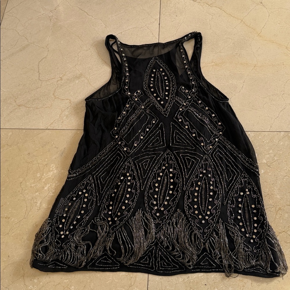 Joie black beaded top. Size XS - Picture 4 of 4